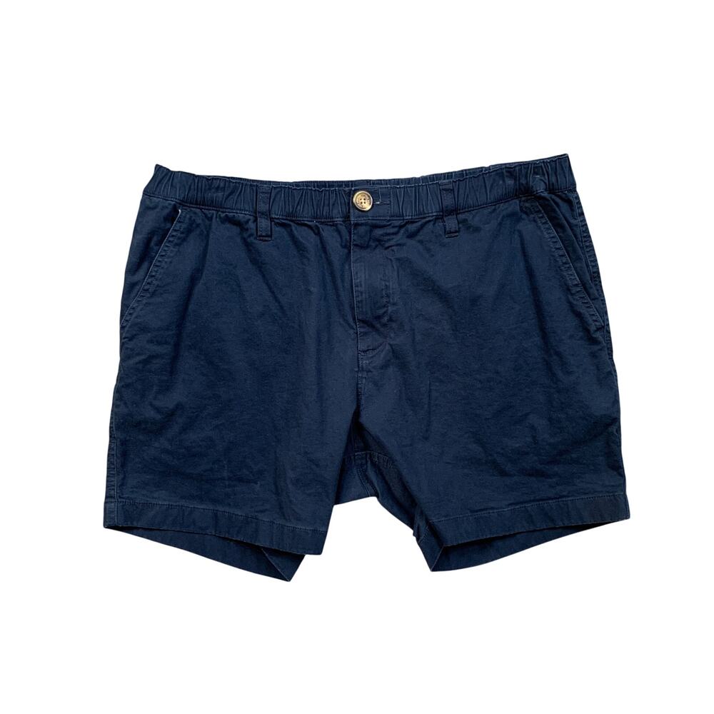 Chubbies Shorts Mens L Large Navy The Armadas Stretch Cotton Elastic Waistband